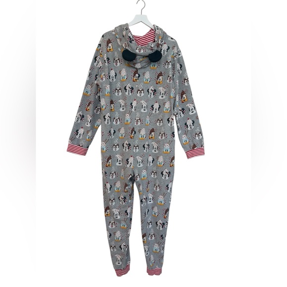 Disney Mickey and Friends Holiday 2021 Cocoa Mug Pajama One Piece Grey Sz XL - Picture 5 of 16